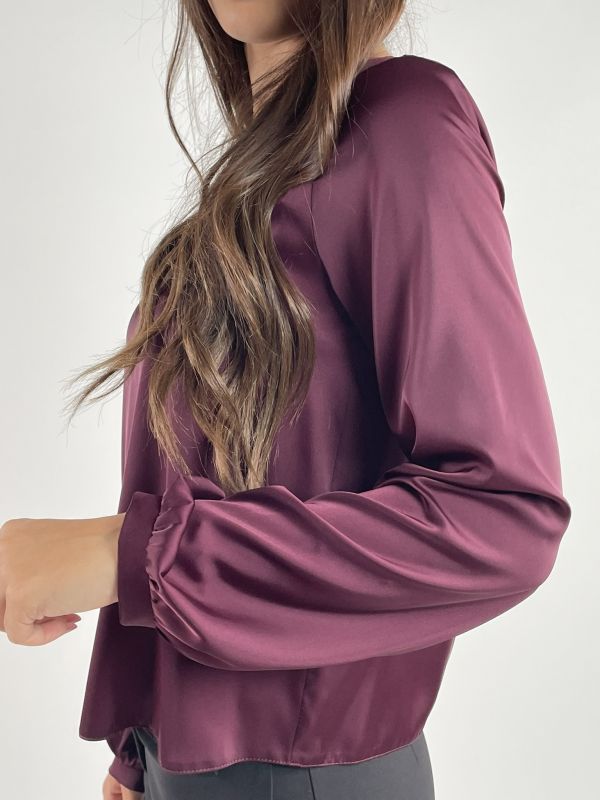 Camicia manica lunga giovane Rinascimento - bordeaux