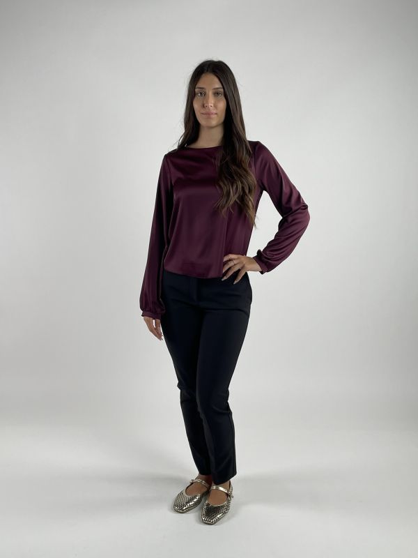Camicia manica lunga giovane Rinascimento - bordeaux