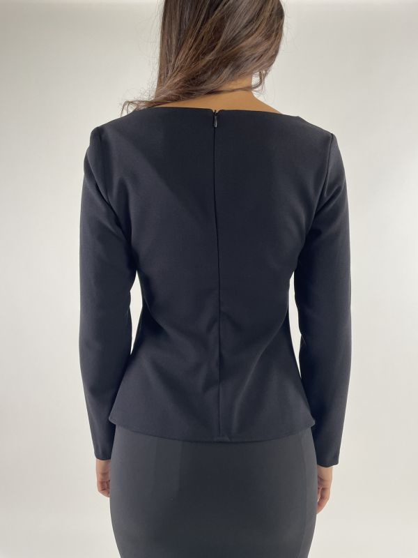 Camicia manica lunga giovane Rinascimento - nero
