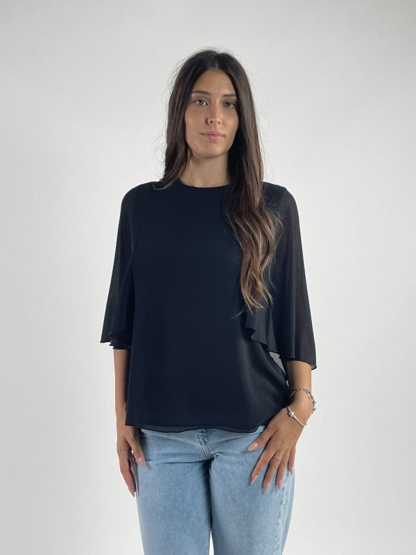 Camicia manica corta Rinascimento - nero