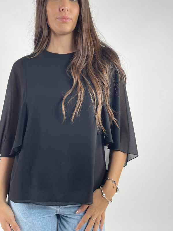 Camicia manica corta Rinascimento - nero