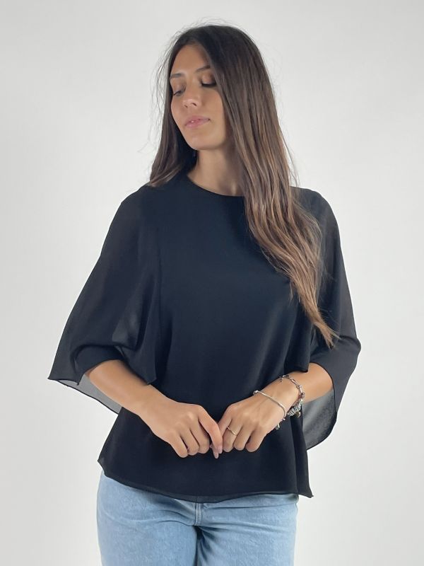 Camicia manica corta Rinascimento - nero
