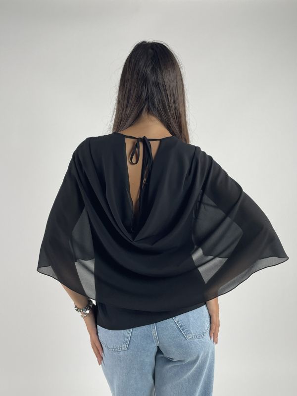 Camicia manica corta Rinascimento - nero