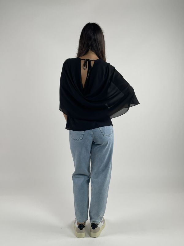 Camicia manica corta Rinascimento - nero