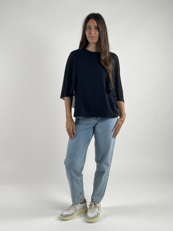 Camicia manica corta Rinascimento - nero