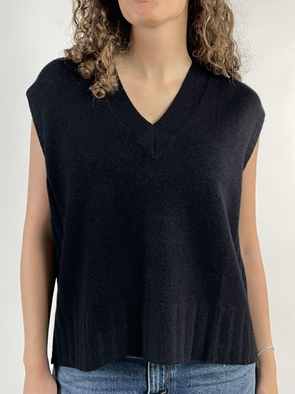 Pullover senza maniche Knit - San Babila - nero