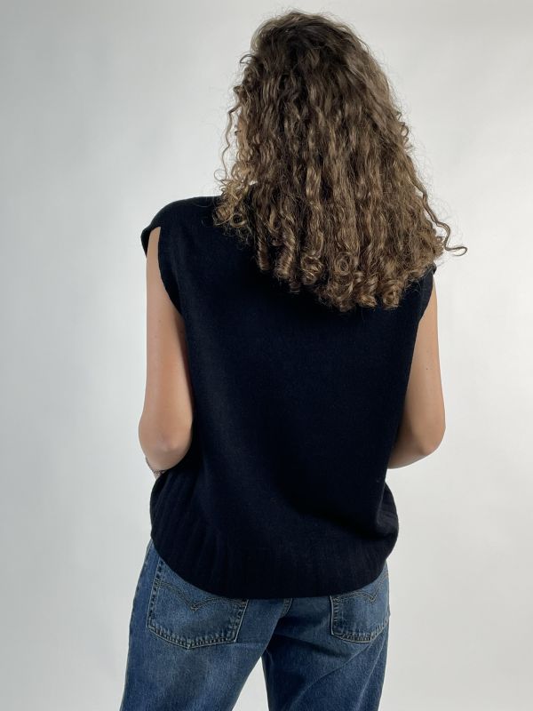 Pullover senza maniche Knit - San Babila - nero