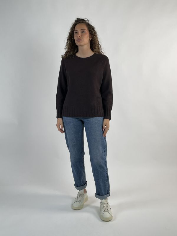 Maglia manica lunga Knit - San Babila - cioccolato