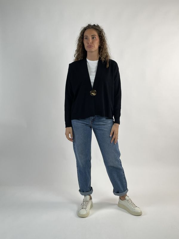 Cardigan Knit - San Babila - nero