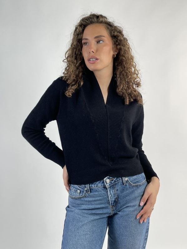 Maglia manica lunga Knit - San Babila - nero