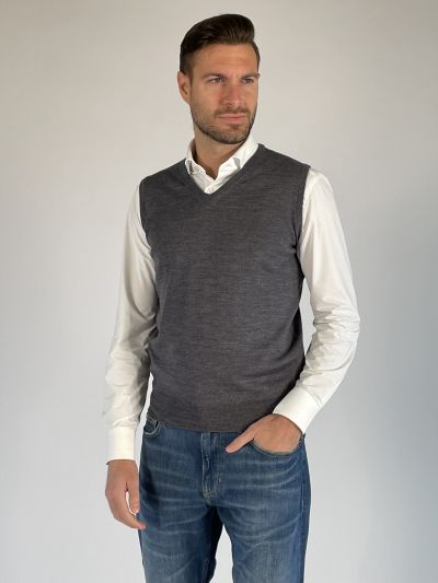 Pullover senza maniche Morgano - grigio medio