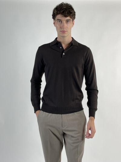 Polo manica lunga Morgano - moro