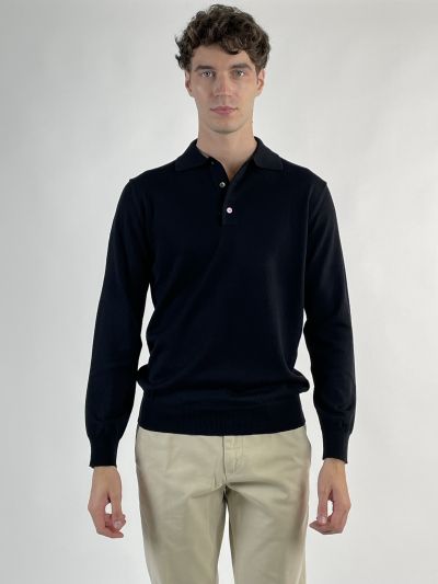 Polo manica lunga Morgano - nero