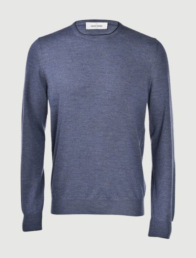 Pullover manica lunga Gran Sasso - denim
