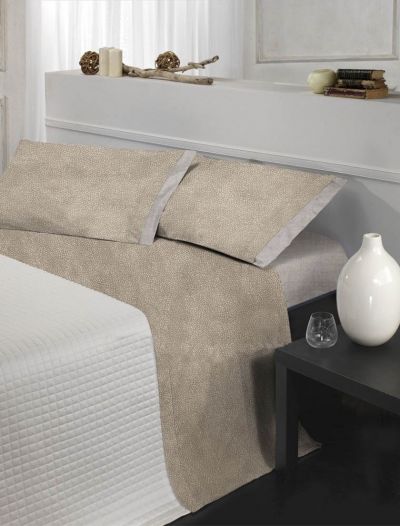 Completo lenzuola 2 piazze Cavalieri - beige