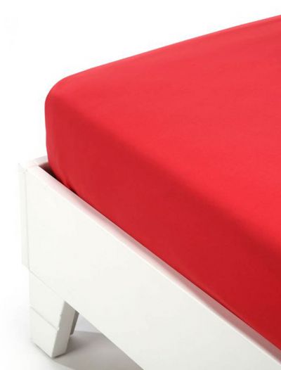 Lenzuola con angoli 1 piazza e mezza Caleffi - rosso