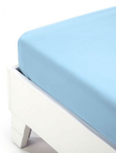 Lenzuola con angoli 2 piazze Caleffi - azzurro