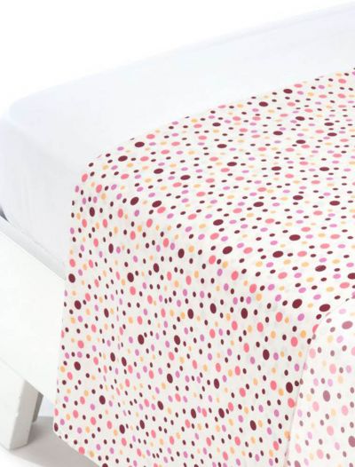 Lenzuola piana 2 piazze Caleffi - corallo