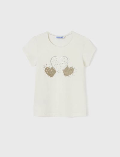 T-shirt manica corta Mayoral - ecru