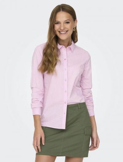 Camicia manica lunga giovane Jdy - rosa bianco