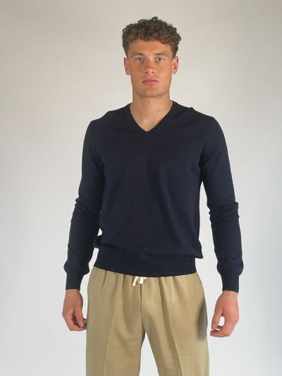 Pullover manica lunga Gran Sasso - blu