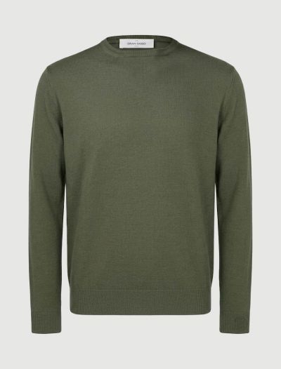 Pullover manica lunga Gran Sasso - verde oliva