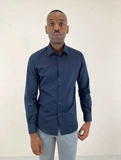 Camicia manica lunga Luca Argentieri - blu