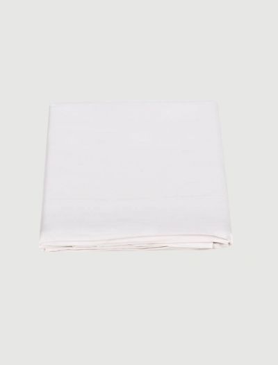 Lenzuola piana 2 piazze Fazzini - bianco seta