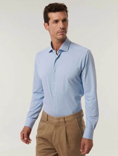 Camicia manica lunga Xacus - azzurro bianco