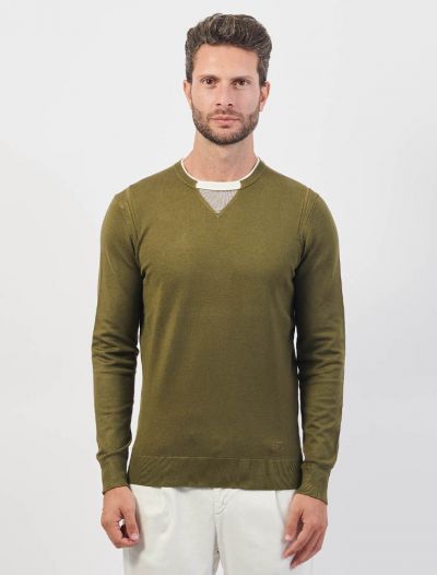 Maglia manica lunga casual Yes Zee - verde militare