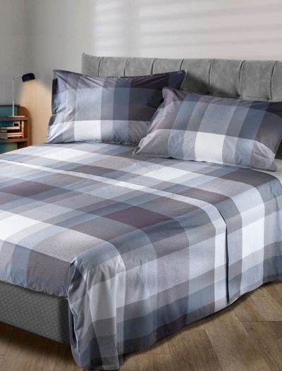 Copripiumino 2 piazze Cavalieri - grigio