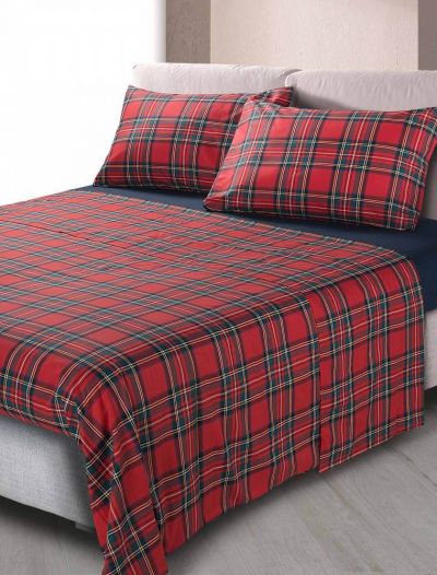 Copripiumino 2 piazze Cavalieri - rosso