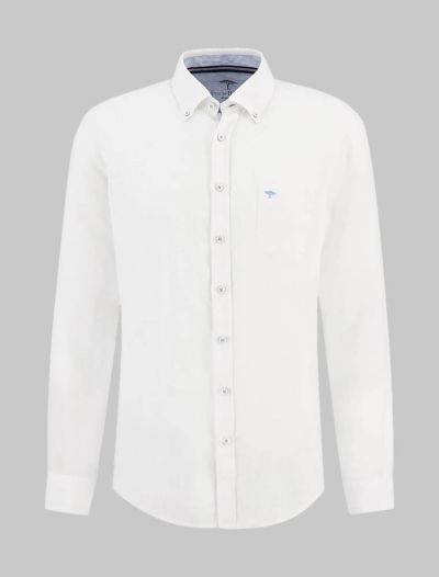 Camicia manica lunga lino Fynch-hatton - bianco
