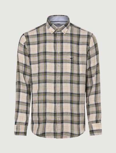 Camicia manica lunga lino Fynch-hatton - salvia