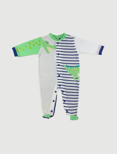 Tutina in cotone Ellepi - bianco verde