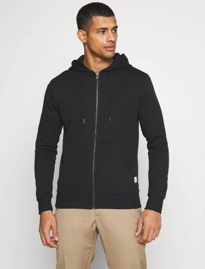 Maglia in felpa zip cappuccio Jack & Jones - nero