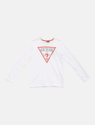 T-shirt manica lunga Guess - bianco