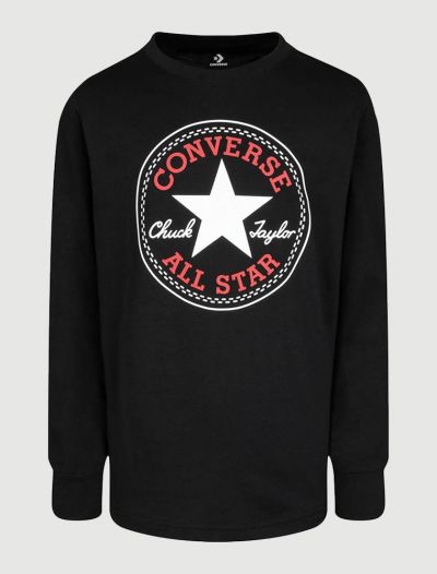 T-shirt manica lunga sportiva Converse - nero