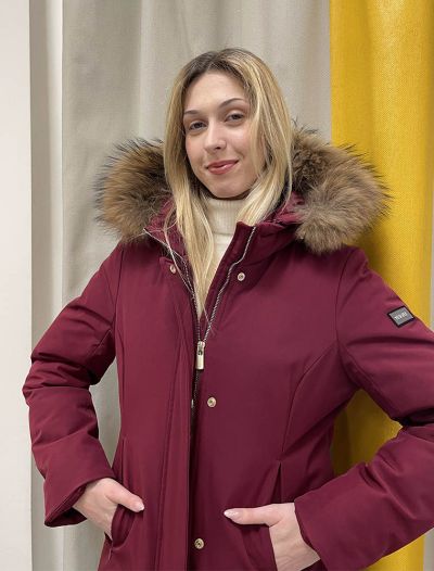 Cappotto imbottito Yes Zee - borgogna