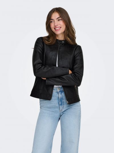 Giubbino ecopelle Jdy - black