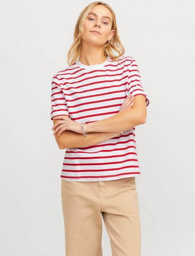 T-shirt manica corta Jjxx - bianco rosso
