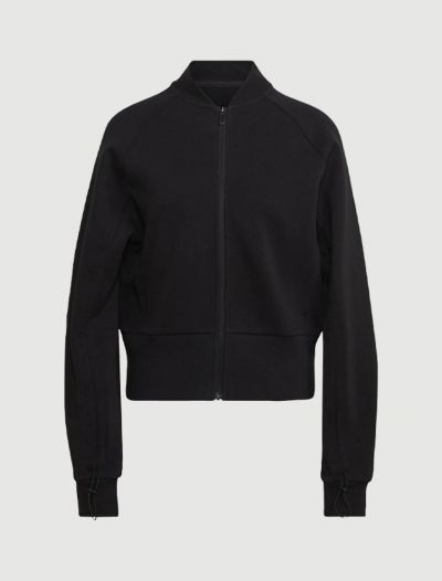 Felpa sportiva aperta Adidas - black
