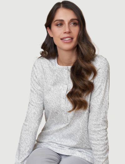 Pigiama lungo Linclalor - panna grigio