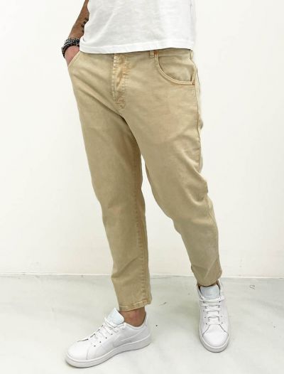 Pantalone casual 5 tasche Over-d - beige