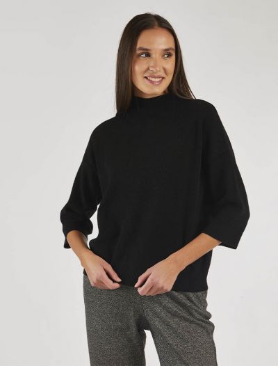 Maglia manica lunga Knit - San Babila - nero
