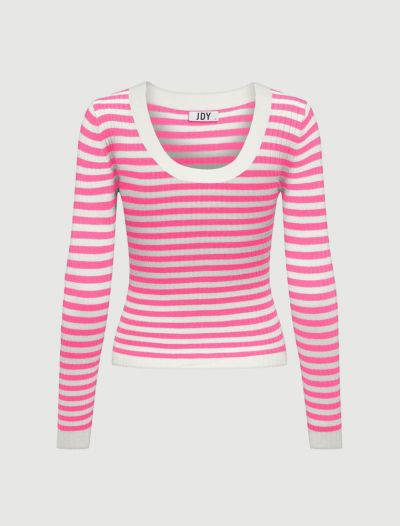 Maglia manica lunga Jdy - bianco rosa