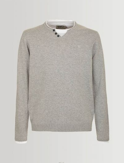 Maglia manica lunga casual Fred Mello - grey melange