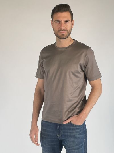 T-shirt manica corta Gran Sasso - marrone