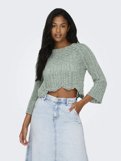 Pullover manica lunga Only - verde