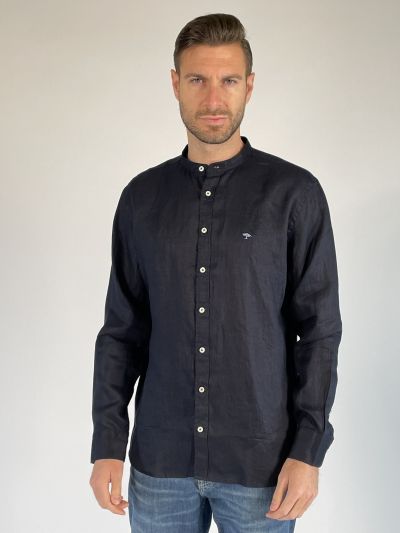 Camicia manica lunga lino Fynch-hatton - blu